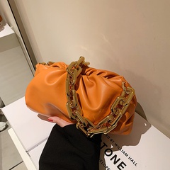 Acrylic thick chain bag fold bag fashion Korean version 2021 autumn and winter new one-shoulder hand bag