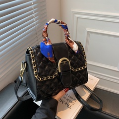 new fashion female bag woven chain shoulder messenger bag simple atmospheric rhombic handbag