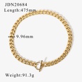 Fashion Stainless Steel Jewelry Cuban Chain Necklace OT Buckle 14K Gold Plated Cuban Chain Necklacepicture14