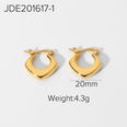 European and American INS style earrings 18K gold stainless steel fashion geometric prismatic earringspicture15