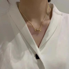 European and American light luxury spring small fresh clavicle chain Japan and South Korea retro simple necklace