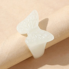 Korean creative resin butterfly luminous ring wholesale Nihaojewelry