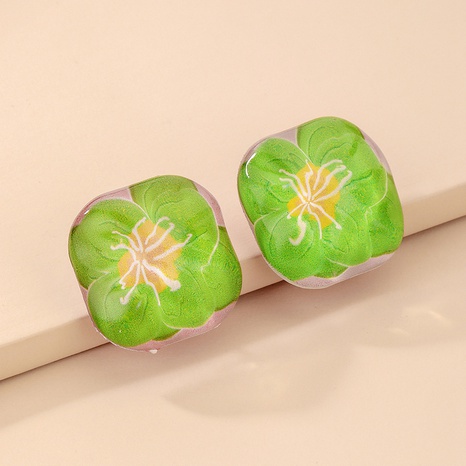 retro acrylic water ripple flower stud earrings wholesale Nihaojewelry's discount tags