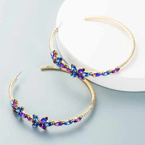 boucles d'oreilles fleur de diamant vitrail en gros nihaojewelry's discount tags