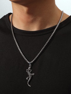 Necklace men's European and American hot-selling cross-border simple lizard necklace fashion temperament trend