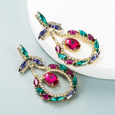 cherry shape color rhinestone pendant earrings wholesale nihaojewelry's discount tags