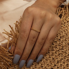 European and American temperament fashion personality ring simple wild chain copper ring