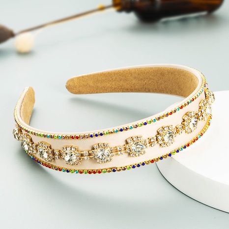 Diadema de cadena con incrustaciones de diamantes de estilo barroco vintage al por mayor Nihaojewelry's discount tags