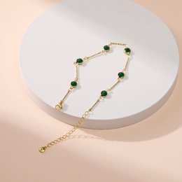 copper green zircon simple adjustable fine anklet jewelry wholesale Nihaojewelrypicture22