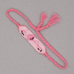 pink flamingo tassel miyuki beads hand-woven bracelet wholesale jewelry Nihaojewelry