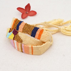 ethnic style colored cotton woven elastic bracelet wholesale jewelry Nihaojewelry
