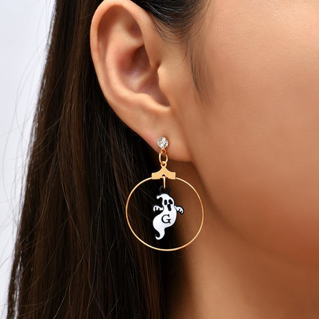 Boucles d'oreilles Halloween cercle fantôme en gros Nihaojewelry NHLA418287's discount tags
