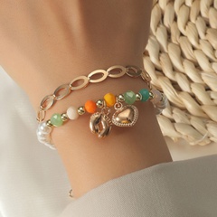 handmade pearl beaded heart shape bohemian style multi-layer bracelet wholesale jewelry Nihaojewelry