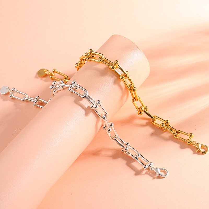 simple alloy Ushaped chain bracelet jewelry wholesale Nihaojewelry