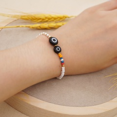 black glass eyes color rice beads bracelet jewelry wholesale Nihaojewelry