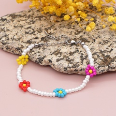 simple style white rice beads color daisy bracelet wholesale jewelry Nihaojewelry