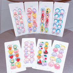 Kinder Cartoon Blume Bogen Obst Tier geometrische Haarseil Set Großhandel Nihaojewelry
