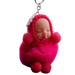 plush cute pacifier sleep doll pendant keychain wholesale nihaojewelry