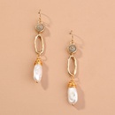 fashion stone pearl long tassel earrings wholesale Nihaojewelrypicture10