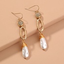 fashion stone pearl long tassel earrings wholesale Nihaojewelrypicture12