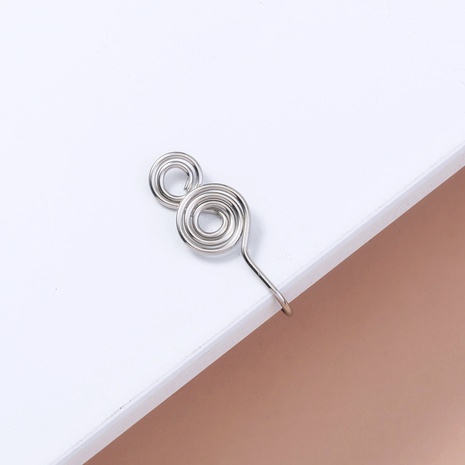 Stainless steel hand-wound fake piercing nose ring wholesale Nihaojewelry  NHDB418726's discount tags