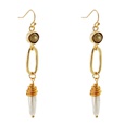 fashion stone pearl long tassel earrings wholesale Nihaojewelrypicture14