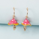 Creative Dot Oil Small Mushroom Alloy Earrings Wholesale Nihaojewelrypicture14