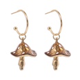Creative Dot Oil Small Mushroom Alloy Earrings Wholesale Nihaojewelrypicture21