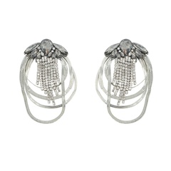 Korean style rhinestone tassel earrings wholesale nihaojewelry