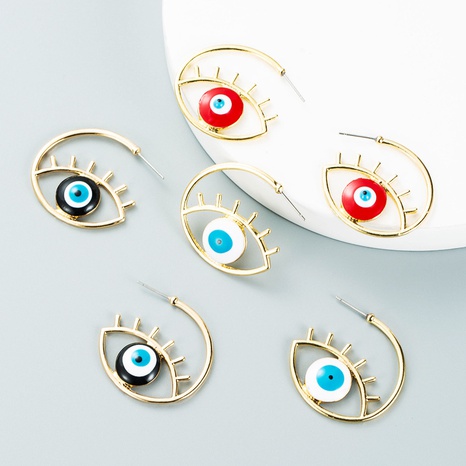 retro devil's eye C-shaped ear hoop wholesale Nihaojewelry's discount tags