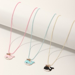 Cute dolphin pendent alloy necklace wholesale Nihaojewelry