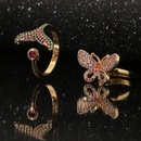 Fashion Butterfly Mermaid Copper Microinlaid Zircon Ring Wholesale Nihaojewelrypicture9