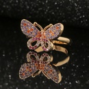 Fashion Butterfly Mermaid Copper Microinlaid Zircon Ring Wholesale Nihaojewelrypicture10
