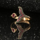Fashion Butterfly Mermaid Copper Microinlaid Zircon Ring Wholesale Nihaojewelrypicture11