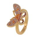 Fashion Butterfly Mermaid Copper Microinlaid Zircon Ring Wholesale Nihaojewelrypicture13