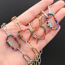 retro copper screw buckle heart bracelet necklace set wholesale Nihaojewelrypicture22