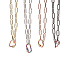 retro copper screw buckle heart bracelet necklace set wholesale Nihaojewelrypicture21