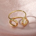 einfacher geometrischer hohler runder geometrischer Ring Nihaojewelry Edelstahlpicture7