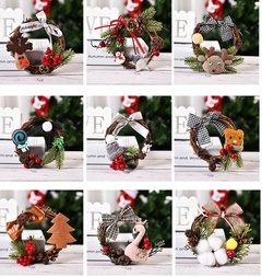 Christmas decorations creative mini Christmas wreath wholesale Nihaojewelry