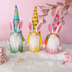 Conejito de Pascua color sombrero largo muñeca enana decoración al por mayor Nihaojewelry
