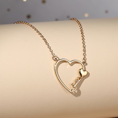 new fashion hollow heart key clavicle chain wholesale Nihaojewelry