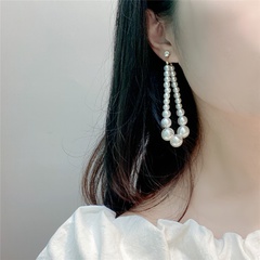 pearl hollow drop-shaped retro earrings wholesale jewelry Nihaojewelry