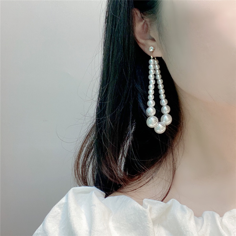 pearl hollow dropshaped retro earrings wholesale jewelry Nihaojewelry