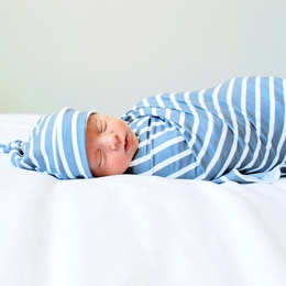 fashion gray blue stripe newborn baby swaddle hat wrap blanket suit wholesale nihaojewelrypicture16