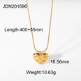 fashion stainless steel heartshaped 18K goldplated zircon inlaid necklace wholesale Nihaojewelrypicture16