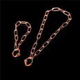 retro copper screw buckle heart bracelet necklace set wholesale Nihaojewelrypicture30