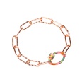 retro copper screw buckle heart bracelet necklace set wholesale Nihaojewelrypicture32