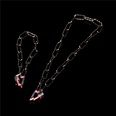 retro copper screw buckle heart bracelet necklace set wholesale Nihaojewelrypicture33