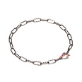retro copper screw buckle heart bracelet necklace set wholesale Nihaojewelrypicture34