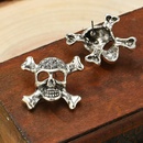 Halloween punk style diamond skull pendant earrings wholesale nihaojewelrypicture6